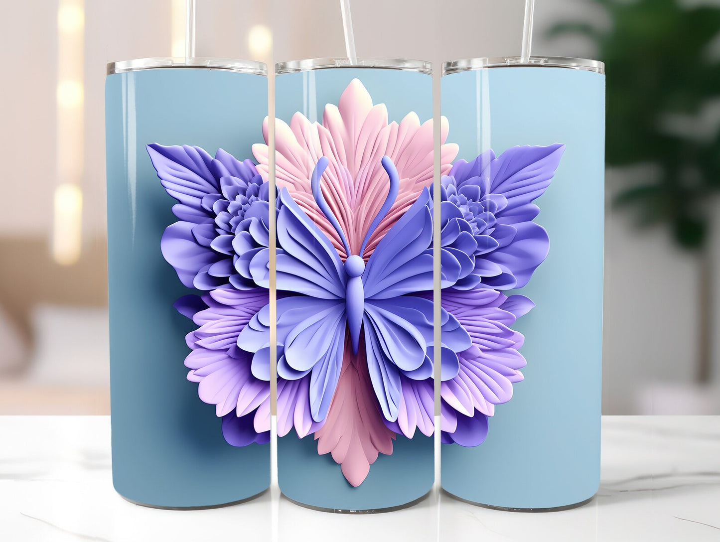 20oz 3D Butterfly