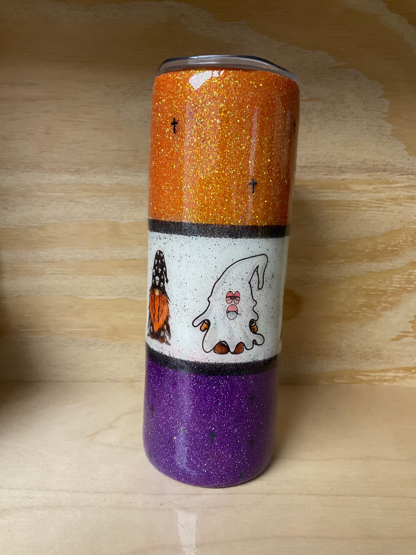 1 - 20oz Skinny Halloween Gnome Themed Tumbler