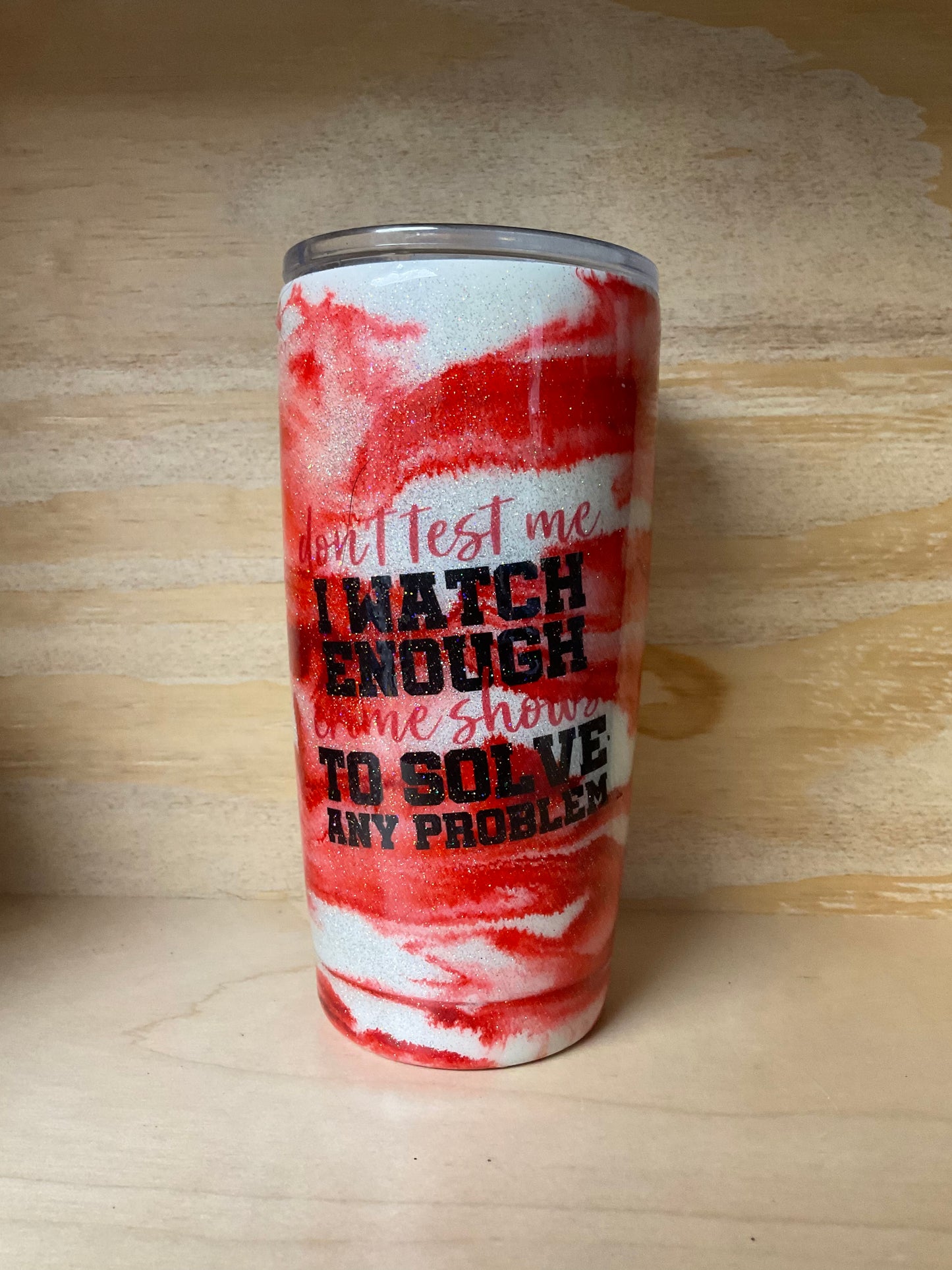 1 - 20oz Crime Show Themed Tumbler